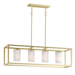 Lateral - 4 Light Linear Pendant-10 Inches Tall and 9.25 Inches Wide - 1342340