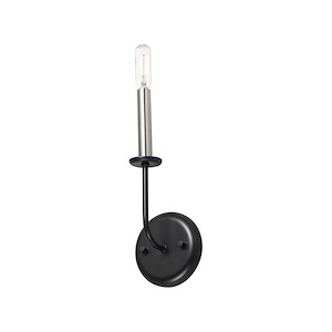 Wesley-1 Light Wall Sconce-4.75 Inches wide by 12 inches high - 1025083
