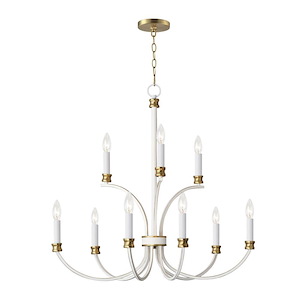 Charlton - 8 Light Chandelier In Traditional Style-24 Inches Tall and 48 Inches Wide - 1284083