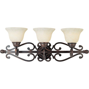 Manor-3 Light Early American Bath Vanity in Early American style-29 Inches wide by 10.5 inches high - 214187