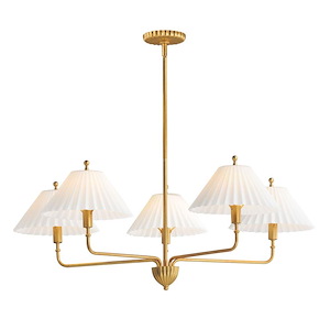 Kismet - 5 Light Chandelier-14 Inches Tall and 37.25 Inches Wide - 1326575