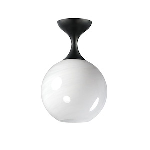 Neve - 1 Light Semi-Flush Mount-14 Inch Tall and 9 Inch Wide - 1369781