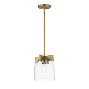 Scoop - 1 Light Pendant-9.5 Inches Tall and 8 Inches Wide - 1342381