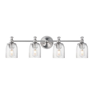 Swirl - 4 Light Bath Vanity-9 Inches Tall and 32.5 Inches Wide - 1342394