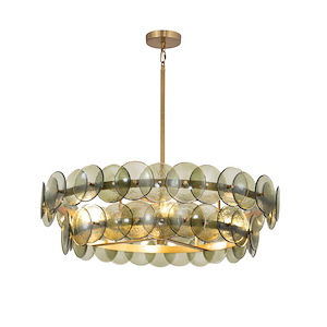 Loren - 6 Light Chandelier-9 Inches Tall and 32 Inches Wide - 1342404