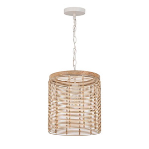 Vannerie - 1 Light Large Pendant-16 Inches Tall and 12 Inches Wide - 1342413