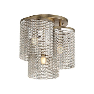 Fontaine - 3 Light Flush Mount-16.75 Inches Tall and 16 Inches Wide - 1326999