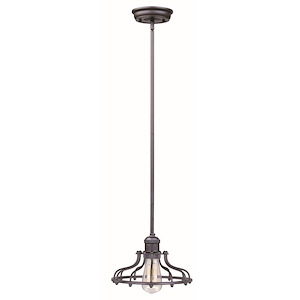 Mini Hi-Bay - 1 Light Pendant In Mediterranean Style-5.75 Inches Tall and 10 Inches Wide - 1309417