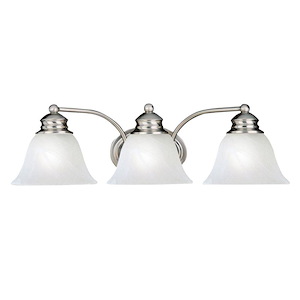Malaga-3 Light Bath Vanity in Transitional style-19.5 Inches wide by 6 inches high - 64972