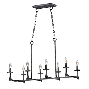 Anvil-Eight Light Linear Pendant-16.5 Inches wide by 21.5 inches high - 819386