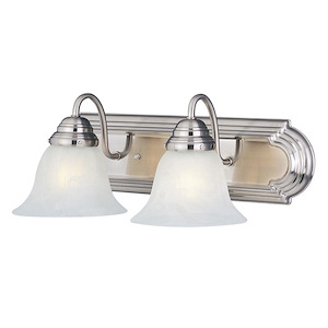 Essentials-2 Light Early American Bath Vanity in Early American style-18 Inches wide by 7 inches high - 65574