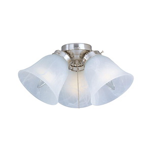 Basic-Max-Three Light Ceiling Fan Light Kit with Wattage Limiter in  style-12 Inches wide by 6.25 inches high - 549648