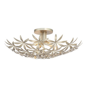 Flower Child - 4 Light Semi-Flush Mount-8 Inches Tall and 22 Inches Wide - 1333022