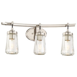Poleis - 3 Light Transitional Bath Vanity in Transitional Style - 9 inches tall by 24 inches wide - 538917