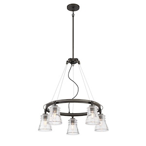 Graham Avenue - 5 Light Chandelier-26 Inches Tall and 26 Inches Wide - 1293166