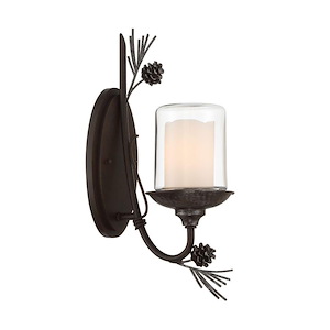 Ponderosa Ridge - 1 Light Wall Sconce-18.25 Inches Tall and 5 Inches Wide - 1259008