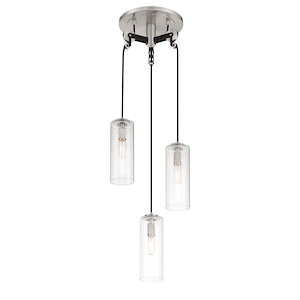 Pullman Junction - 3 Light Pan Pendant-21.5 Inches Tall and 12.25 Inches Wide - 1293078