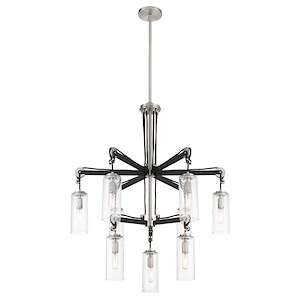 Pullman Junction - 9 Light 2-Tier Chandelier-35 Inches Tall and 30 Inches Wide - 1292930