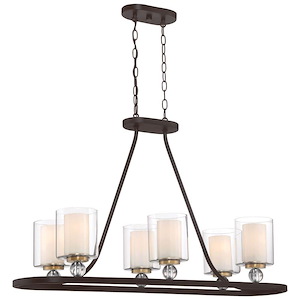 Studio 5 - 5 Light Island in Transitional Style - 23.5 inches tall by 14 inches wide - 822486