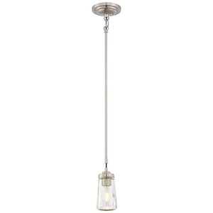 Poleis - 1 Light Mini Pendant in Transitional Style - 9.25 inches tall by 3.75 inches wide - 539007