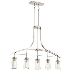 Poleis - 5 Light Island in Transitional Style - 28.5 inches tall - 539004