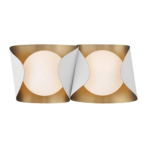 Flare - 2 Light Bath Vanity-8 Inch Tall and 16.25 Inch Wide - 1375639