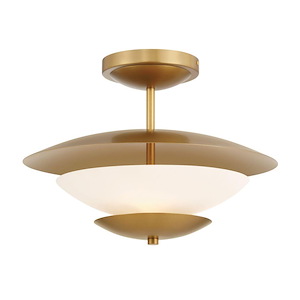 Solara - 3 Light Semi-Flush Mount-13.25 Inch Tall and 18.25 Inch Wide - 1375663