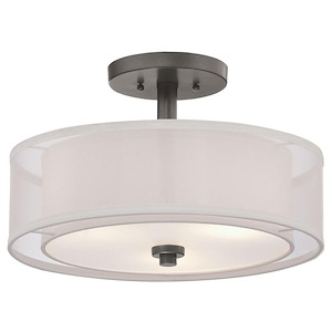 Parsons Studio - 3 Light Semi-Flush Mount in Transitional Style - 10 inches tall by 15 inches wide - 539084