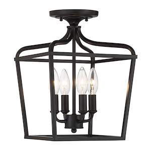 Laurel Estate - 4 Light Convertible Foyer-15 Inches Tall and 10 Inches Wide - 1262001