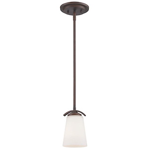 Overland Park - 1 Light Mini Pendant in Transitional Style - 7.5 inches tall by 4.75 inches wide - 539252