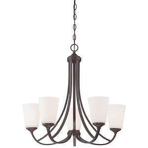 Overland Park - Chandelier 5 Light Vintage Bronze in Transitional Style - 25 inches tall by 26 inches wide - 539248