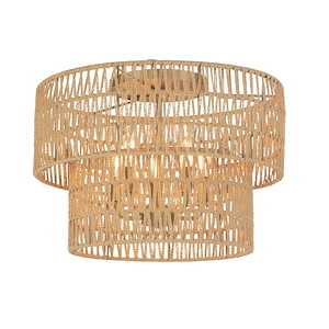 Bungalow Heaven - 5 Light Flush Mount-14 Inches Tall and 20 Inches Wide - 1333088