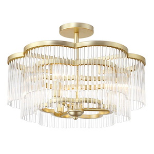 Azura - 3 Light Semi-Flush Mount-13.63 Inches Tall and 20.05 Inches Wide - 1344391