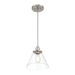 Barwell - 1 Light Mini Pendant-11 Inch Tall and 10 Inch Wide - 1430818