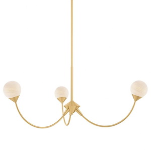 Natasha - 3 Light Chandelier-14.25 Inch Tall and 36 Inch Wide - 1373596