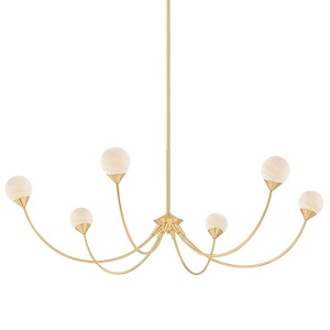 Natasha - 6 Light Chandelier-18 Inch Tall and 48 Inch Wide - 1373597