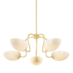Reva - 5 Light Chandelier-13 Inch Tall and 34 Inch Wide - 1373612