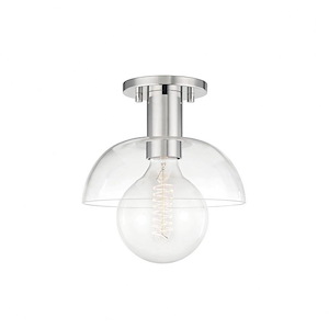 Kyla-One Light Semi-Flush Mount in Style-9 Inches Wide by 9.5 Inches High - 1225198