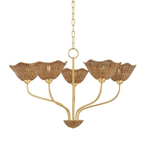 Kehlani - 5 Light Chandelier-19.75 Inch Tall and 32.5 Inch Wide - 1395438