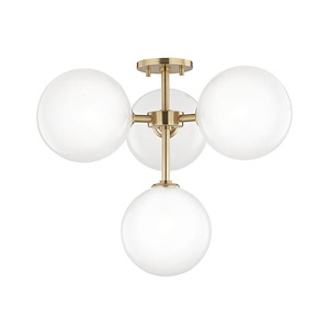 Ashleigh-16W 4 LED Semi-Flush Mount in Style-20.25 Inches Wide by 17.5 Inches High - 675101