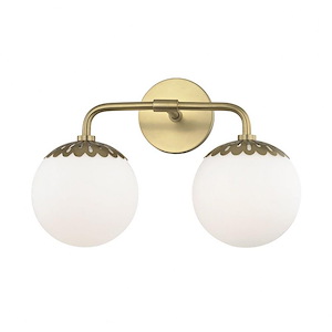 Paige-Two Light Bath Bracket in Style-15 Inches Wide by 10.5 Inches High - 735075