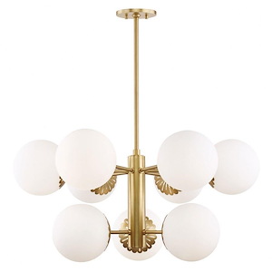Paige-Nine Light 2-Tier Chandelier in Style-33 Inches Wide by 18.5 Inches High - 735069
