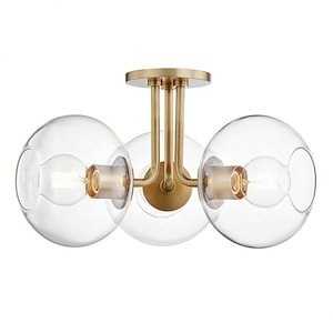 Margot-3-Light Semi Flush in Style-20 Inches Wide by 11 Inches High - 865315