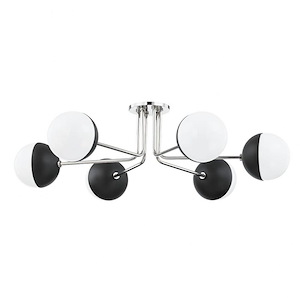 Renee - 5 Light Semi-Flush Mount In Sculptural & Geometric and Everyday Modern Style-15.5 Inches Tall and 40 Inches Wide - 1099788