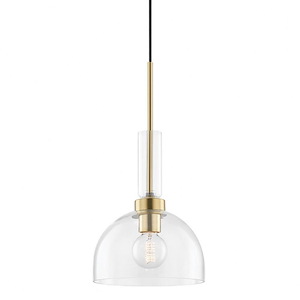 Tabitha-1 Light Pendant in Modern Style-10 Inches Wide by 19.25 Inches High - 979945