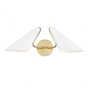 Talia-2 Light Wall Sconce in Modern Style-20.5 Inches Wide by 8 Inches High - 979950
