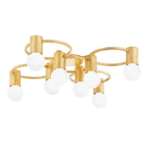 Hope-8 Light Semi-Flush Mount in Modern Style-28 Inches Wide by 8.25 Inches High - 1225093