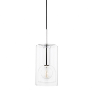 Belinda-1 Light Pendant in Modern Style-6 Inches Wide by 13 Inches High - 1013452