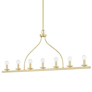 Kendra - 7 Light Linear Pendant-19 Inches Tall and 2.75 Inches Wide - 1346382
