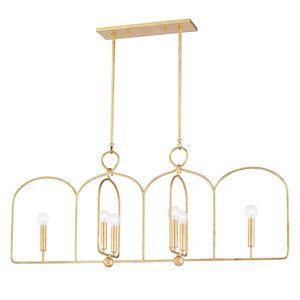 Mallory-6 Light Island Pendant in Transitional Style-45.25 Inches Wide - 1040754